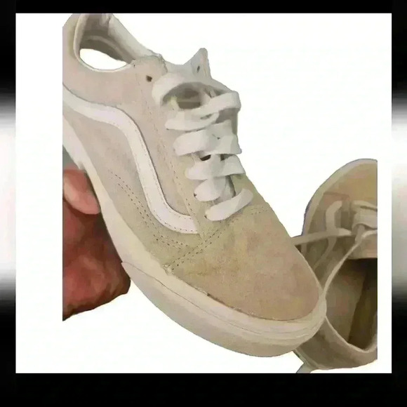 Vans Unisex Old Skool Pig Suede Sneaker In Oatmeal 7W 5.5 M - Picture 11 of 12